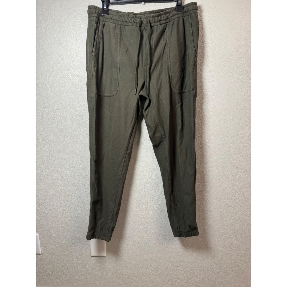 Athleta Women Olive Green Jogger Pants Elastic Waist Drawstring Size L